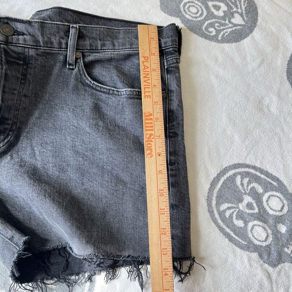 Citizens Of Humanity Women’s Size 33 Black Wash DIY Cut Off Jeans Shorts - Picture 12 of 14